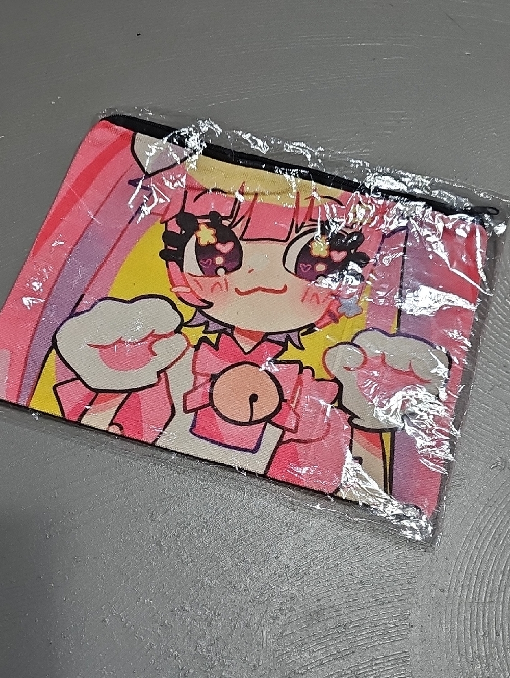 ROMWE Cute Girly Anime Kawaii Graphic Design Zipper Bag Girls Clutch Pouch NWT
